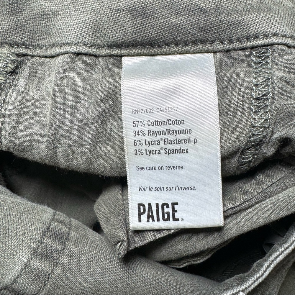 PAIGE Christy Shorts Women’s Size 28 Olive Green Elastic Back Drawstring Cuffed - Picture 7 of 12